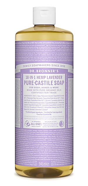 Dr Bronners Lavender Pure Castile Liquid Soap 946ml